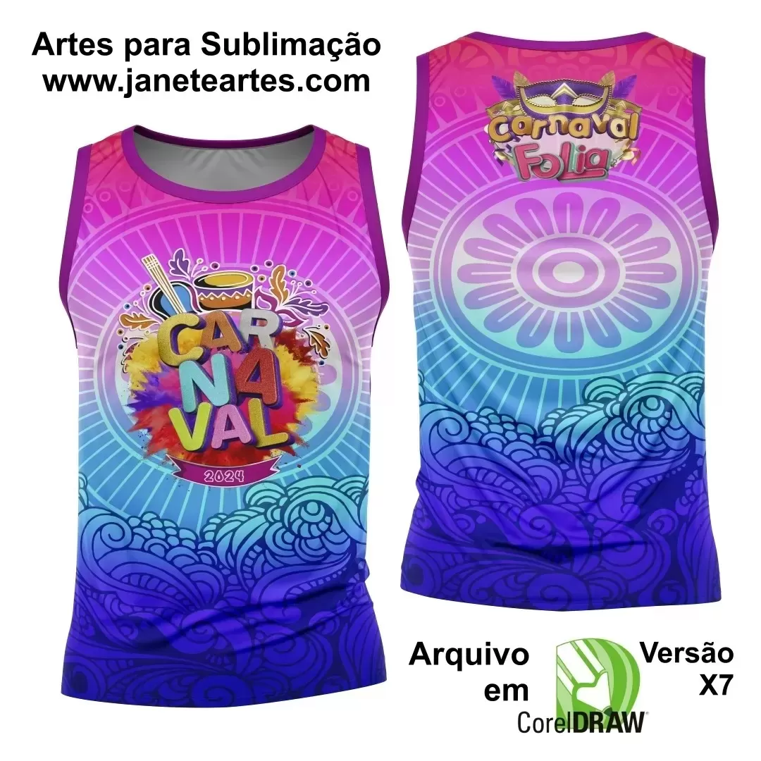 Arte Camisa Bloco Abadá Sublimação Carnaval 2024 - Modelo 08