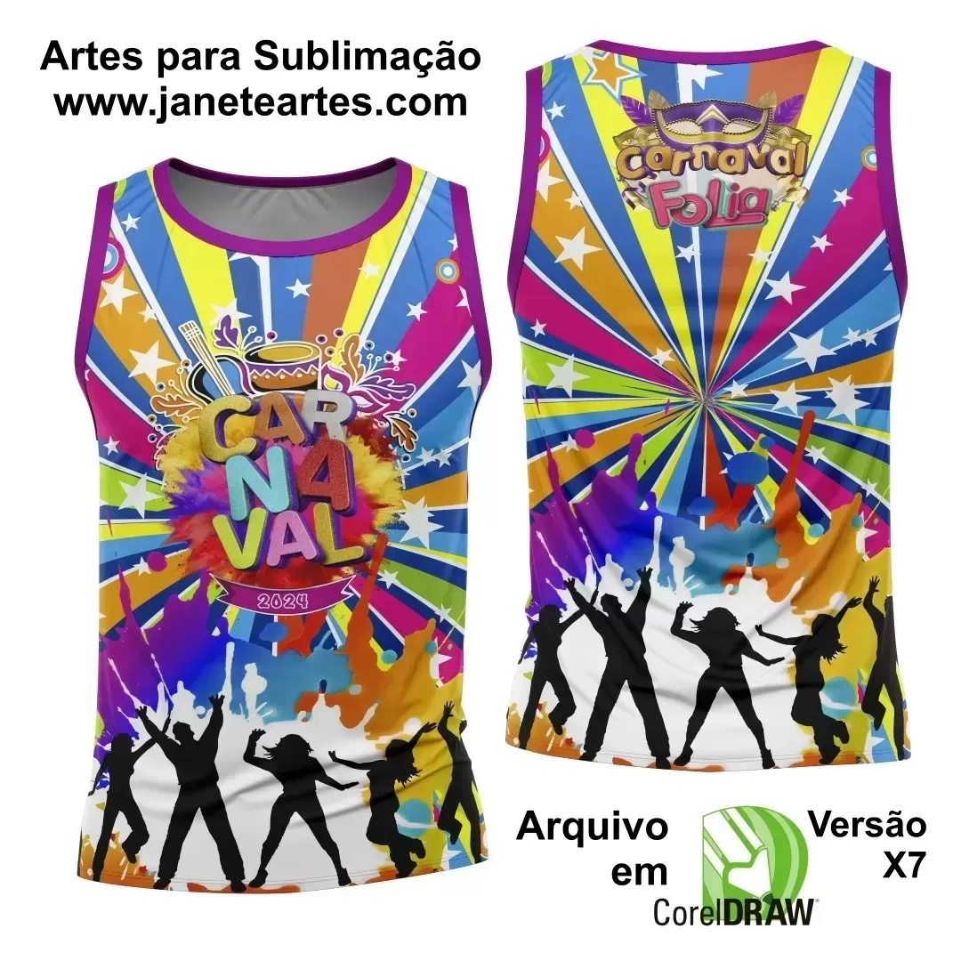 Arte Camisa Bloco Abadá Sublimação Carnaval 2024 - Modelo 10