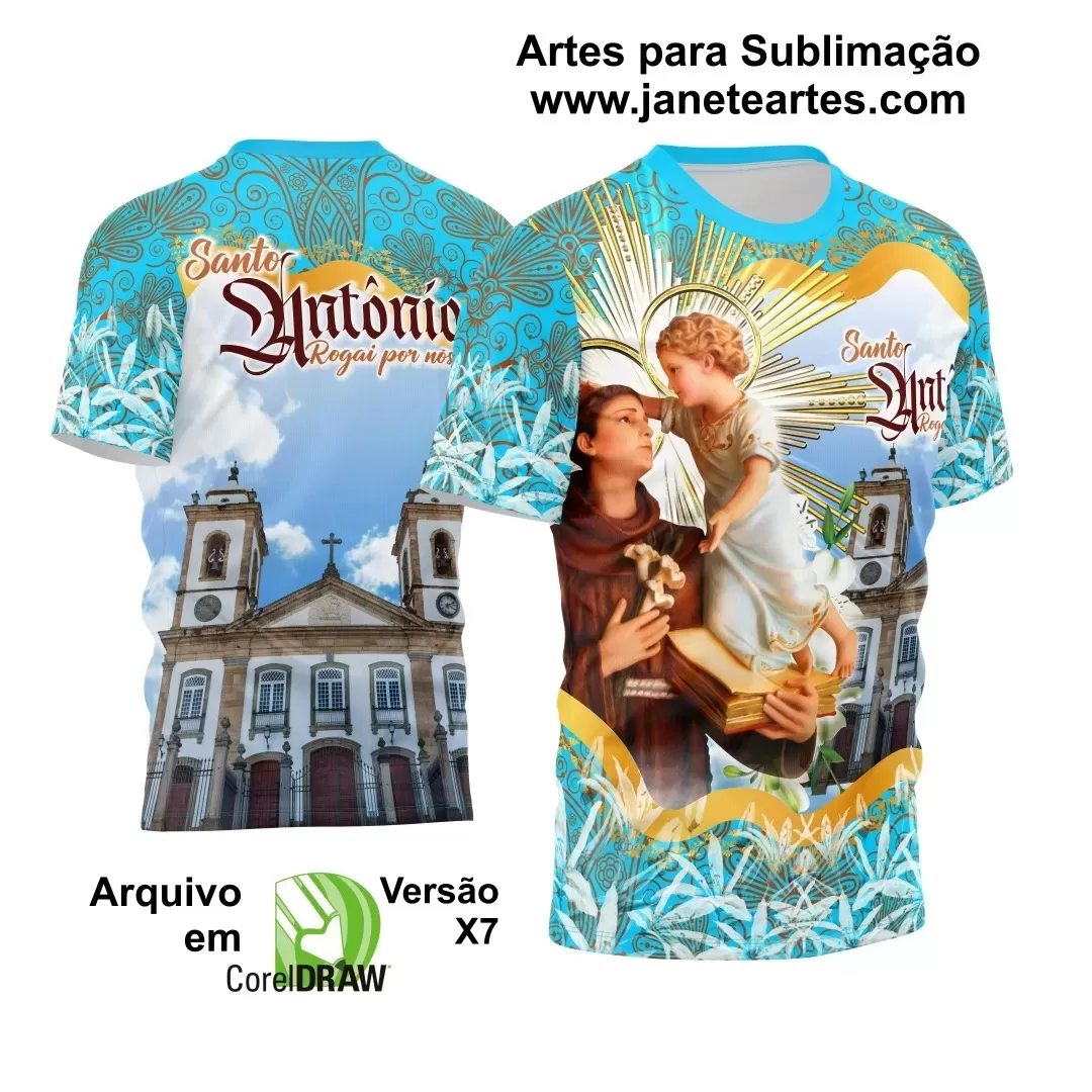 Arte Camisa Vetor Religião 2024 - Santo Antônio