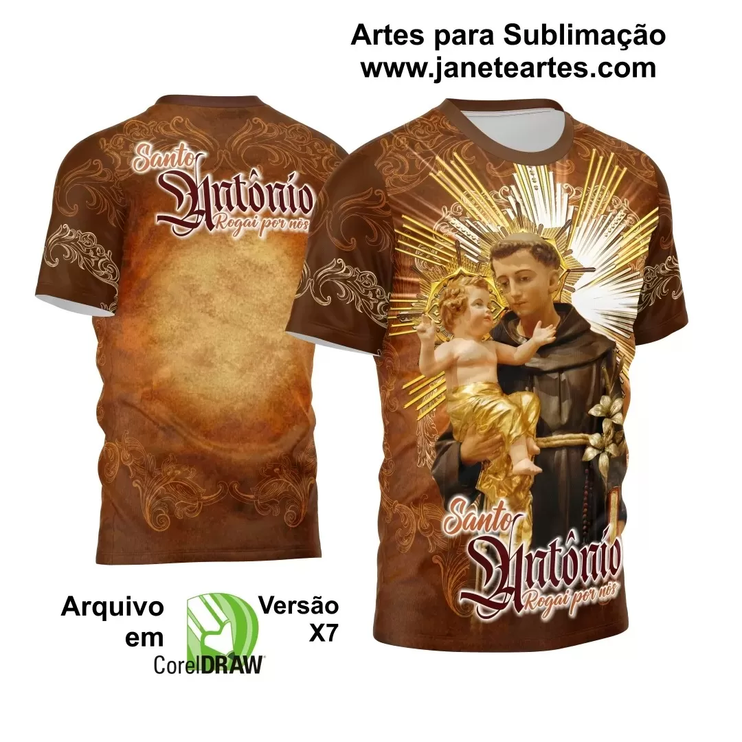 Arte Camisa Vetor Religião 2024 - Santo Antônio