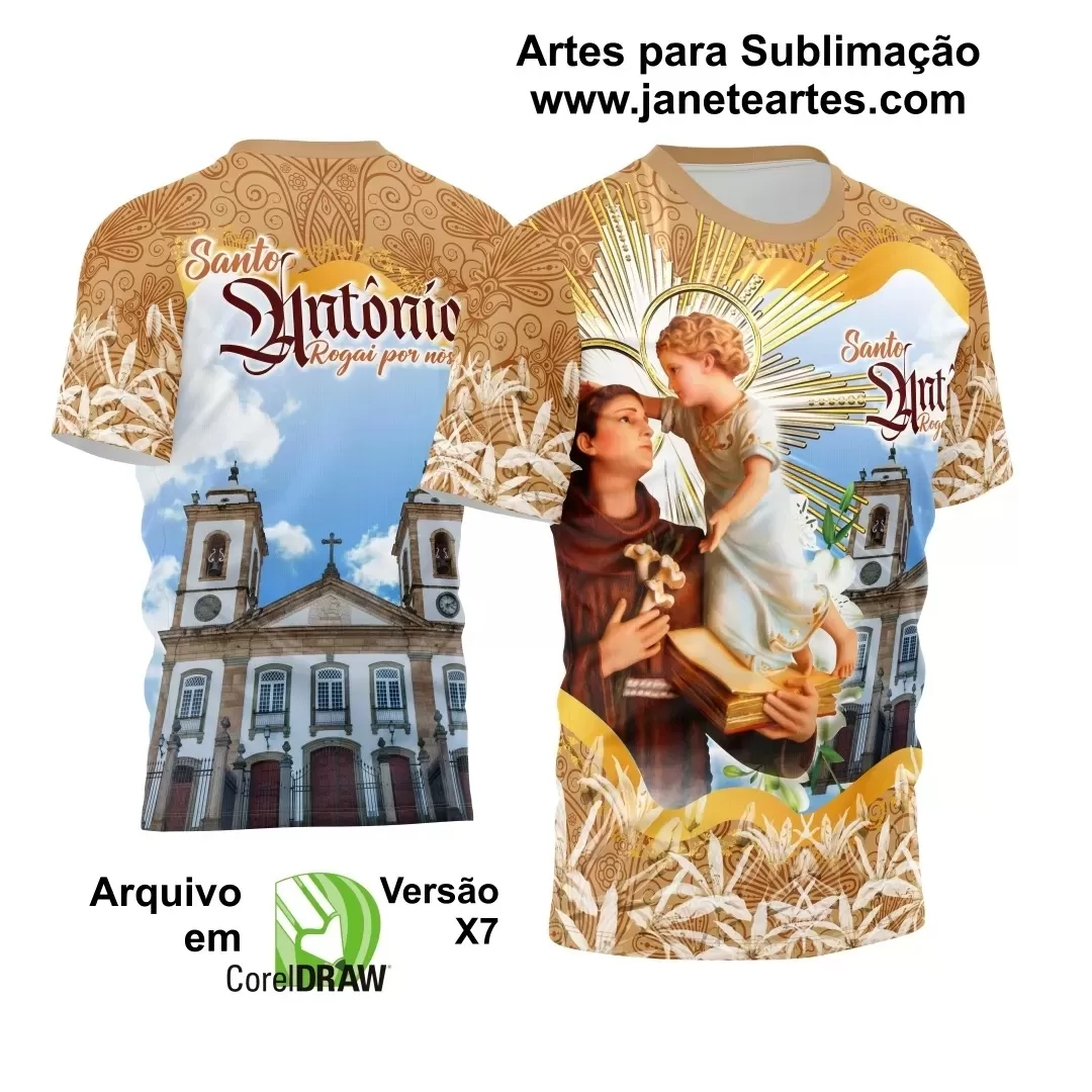 Arte Camisa Vetor Religião 2024 - Santo Antônio