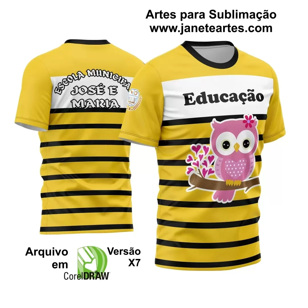 Arte Digital Camisa Professora  2024 Corujinha