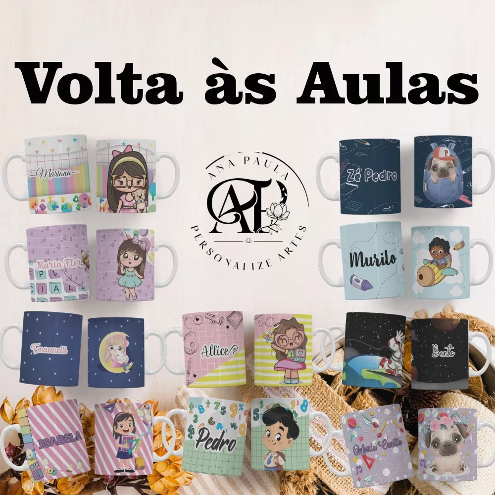 Arte Para Caneca – Volta Às Aulas – Personalize Artes