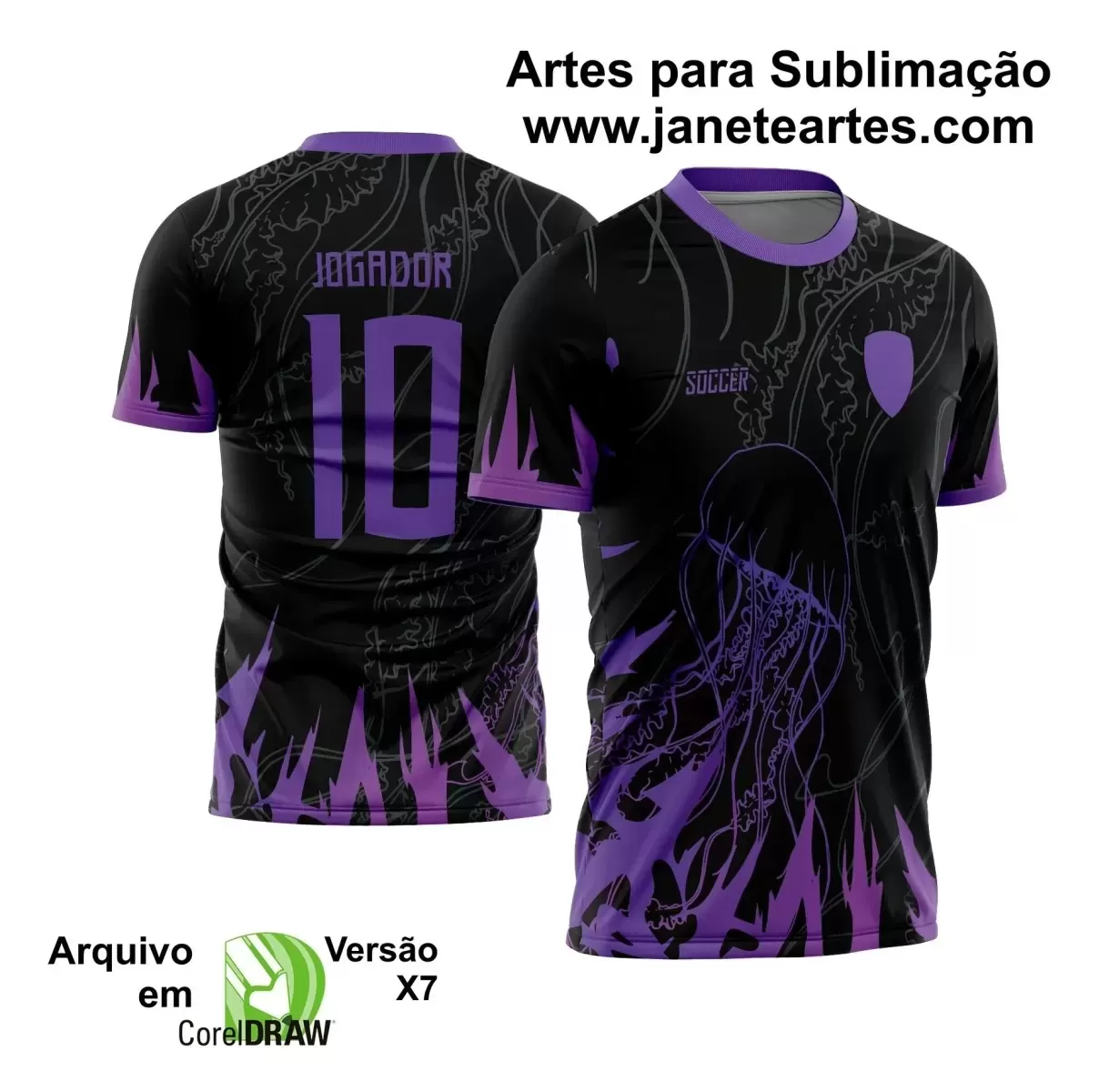 Arte Vetor Camisa InterClasse 2024 Modelo 45 Medusa do Mar