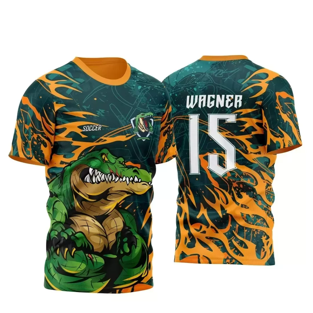 Arte Vetor Camisa InterClasse Aligator - Crocodilo 2024 - Janete Artes