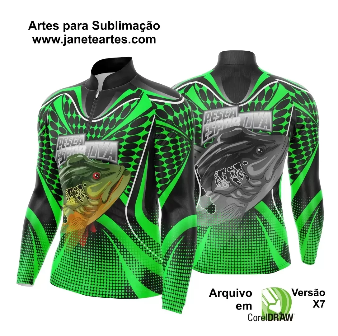 Arte Vetor Camisa Pesca Esportiva