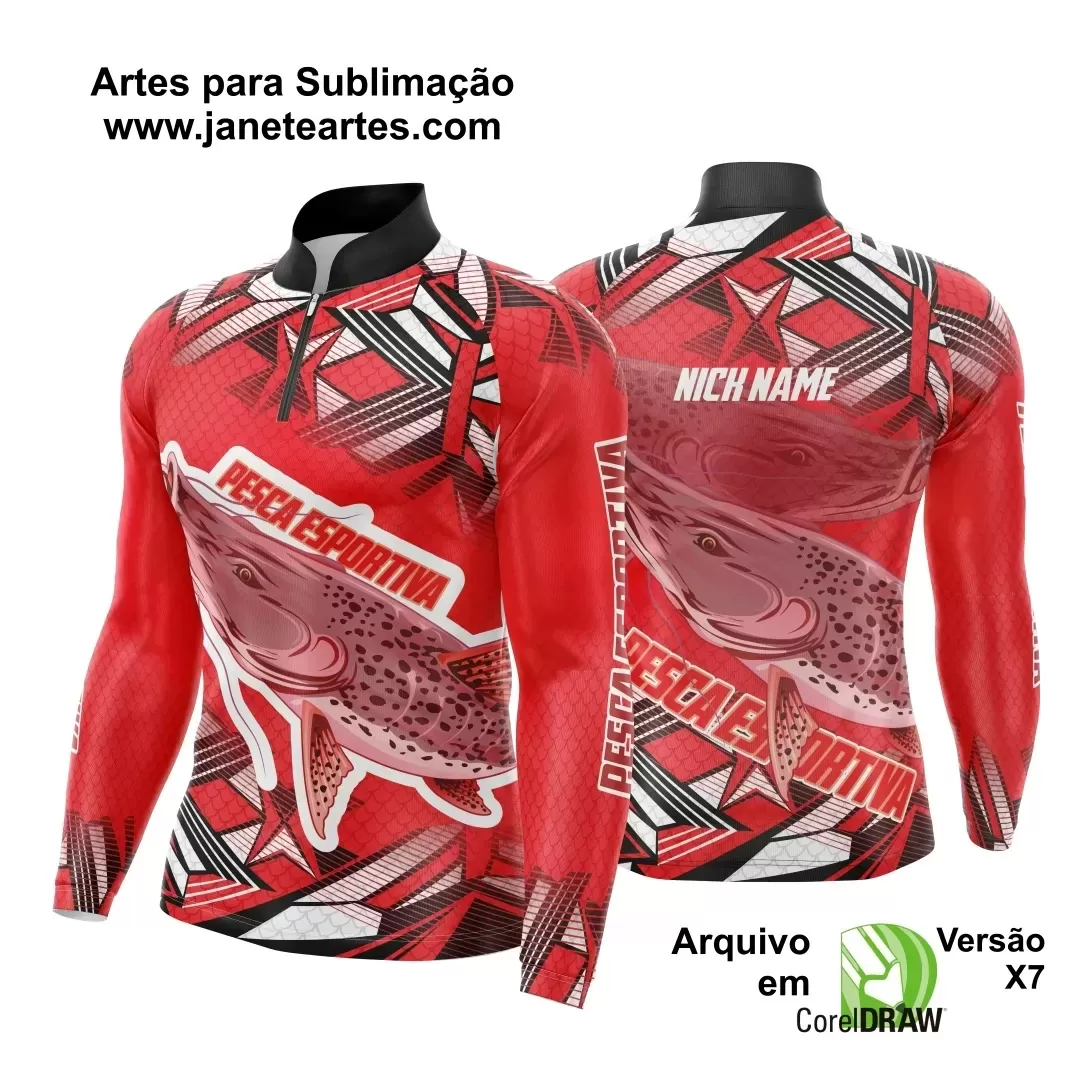 Arte Vetor Camisa Pesca Esportiva