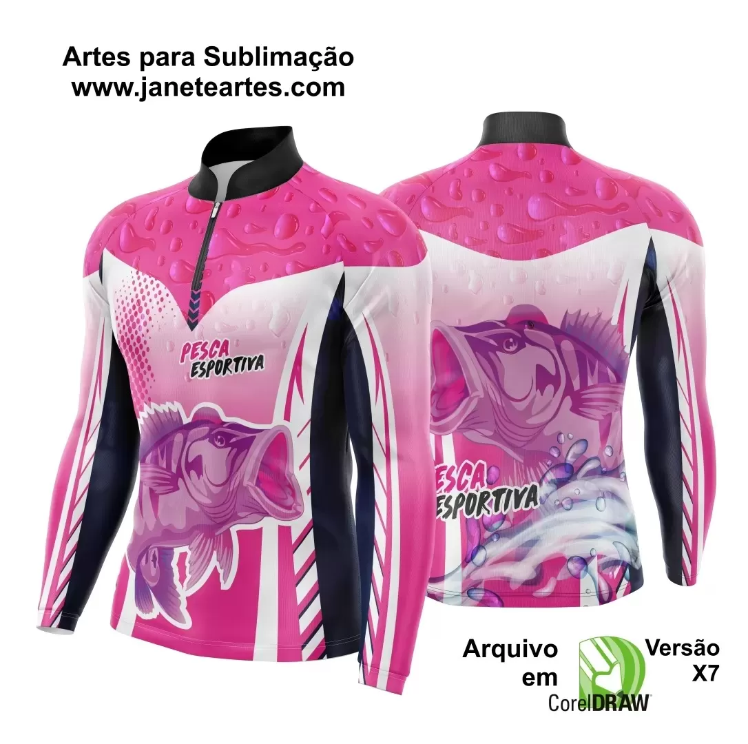 Arte Vetor Camisa Pesca Esportiva