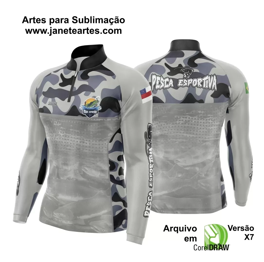 Arte Vetor Camisa Pesca Esportiva