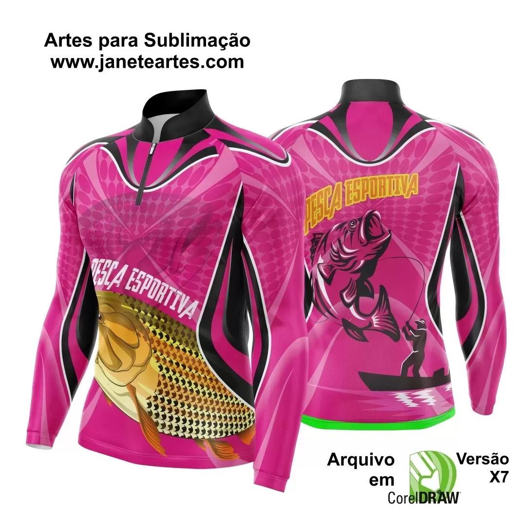 Arte Vetor Camisa Pesca Esportiva