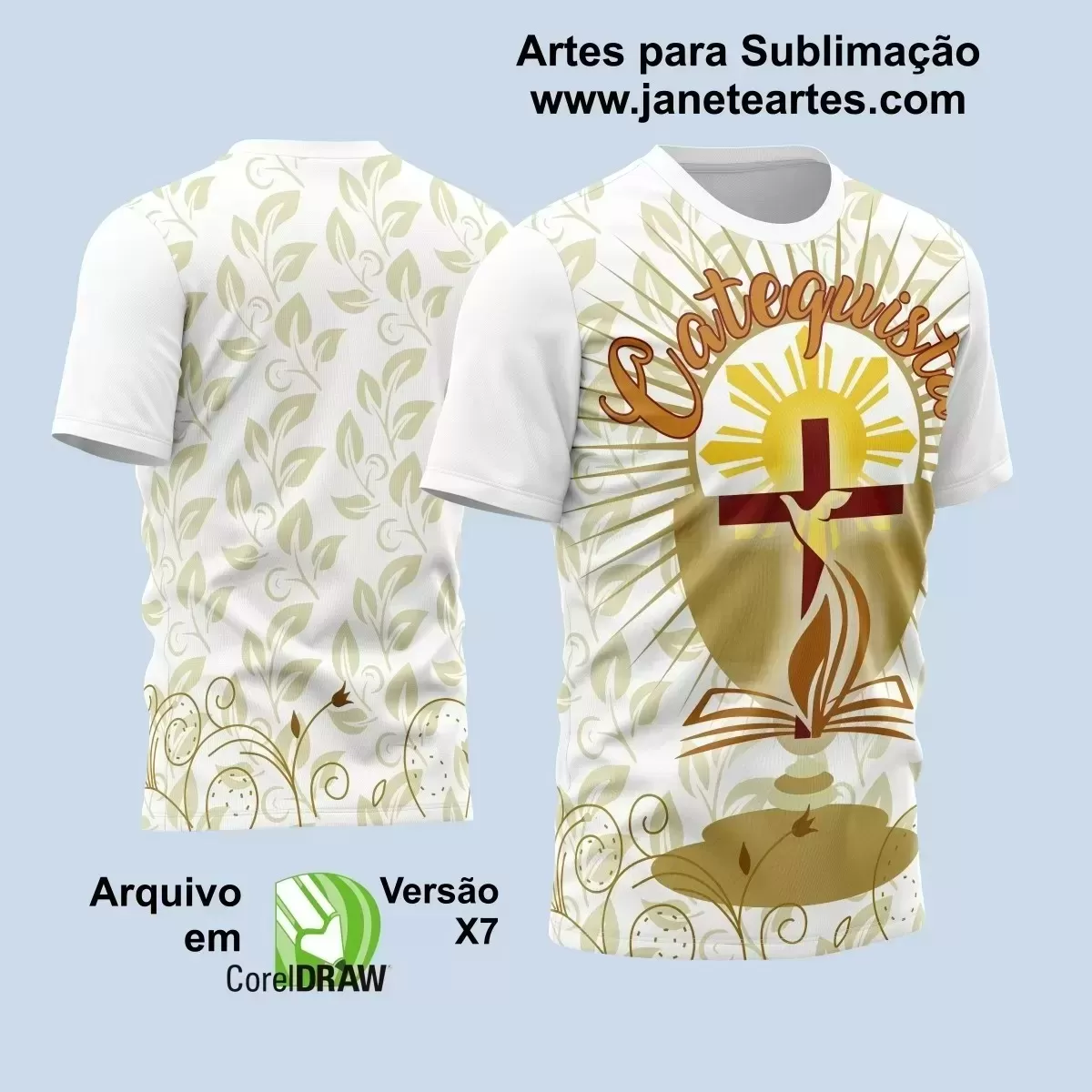 Arte Vetor Camisa Religião - Crisma | Modelo 02