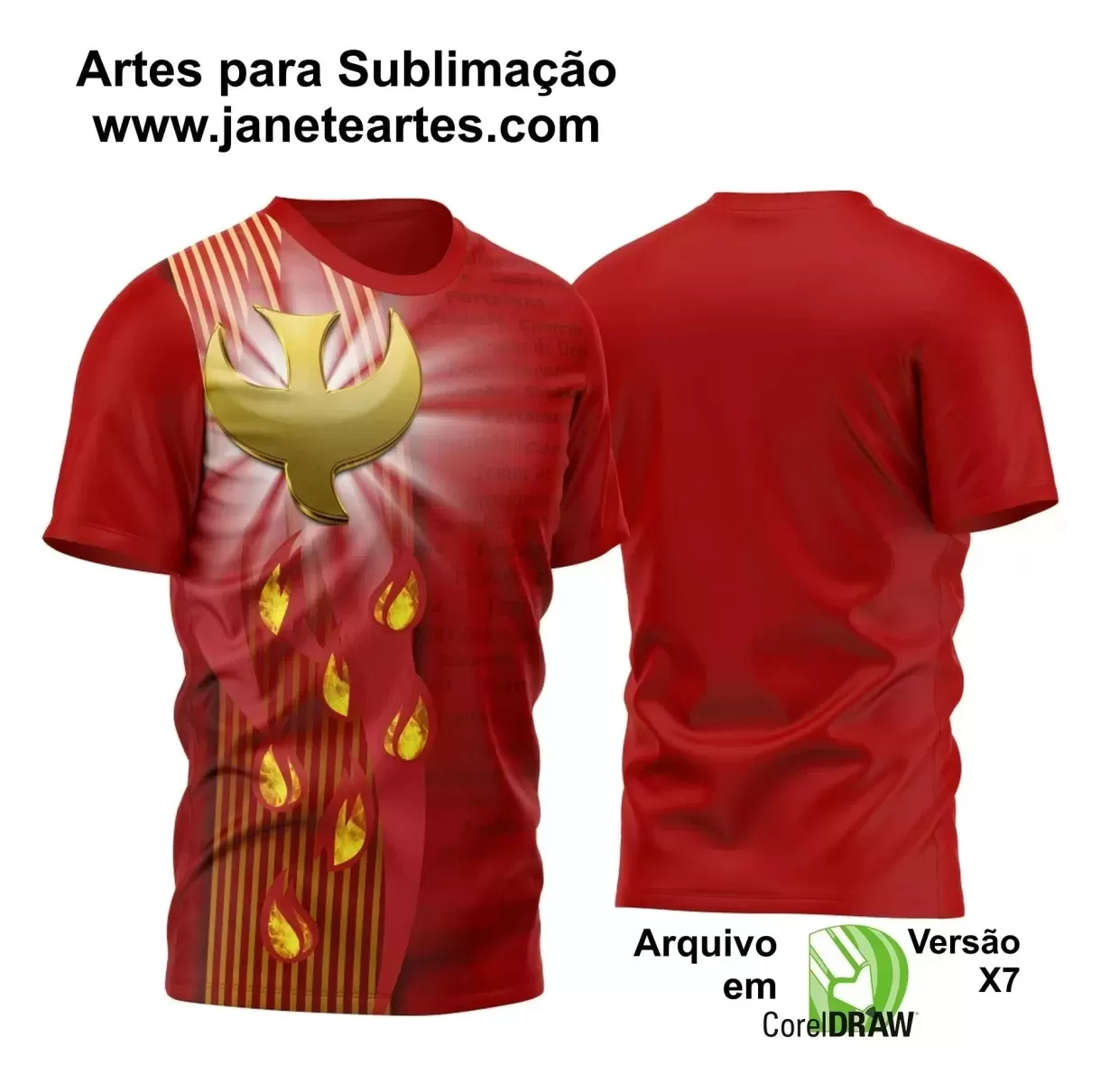 Arte Vetor Camisa Religião - Crisma | Modelo 03