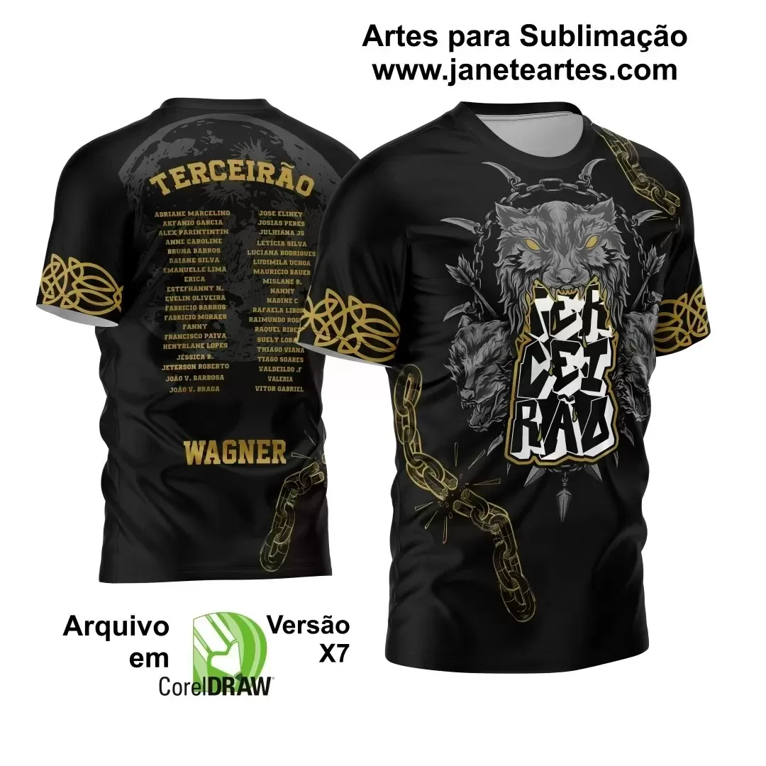 Arte Vetor Camisa Terceirão 2024 Pele de Lobo Modelo 02