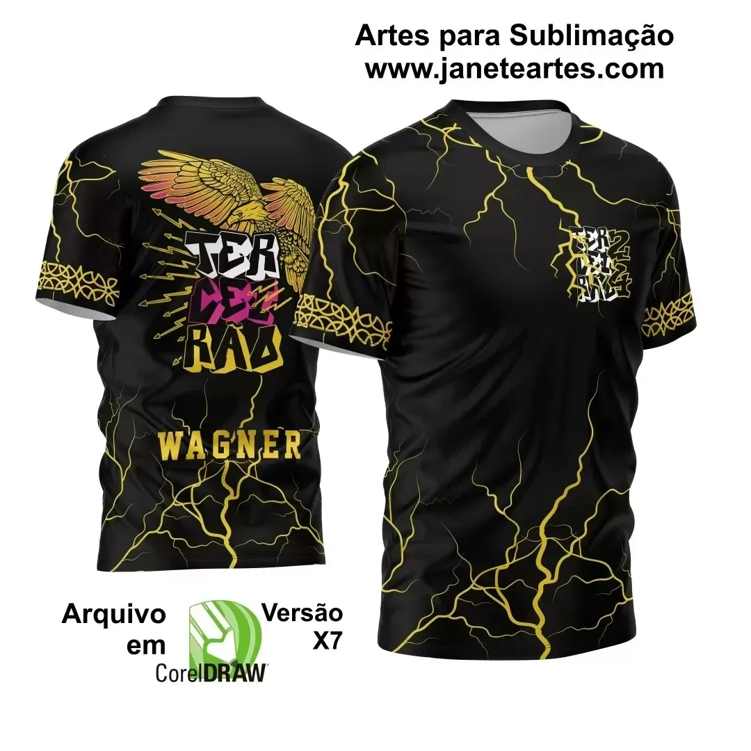 Arte Vetor Camisa Terceirão Águia e Raios Em Fúria 2024 Modelo 02