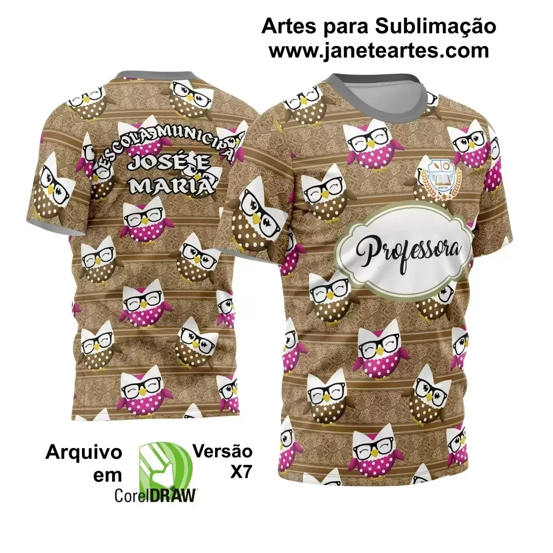 Arte Vetor Estampa Template Camisa Professora - Professor 2024 Modelo 07