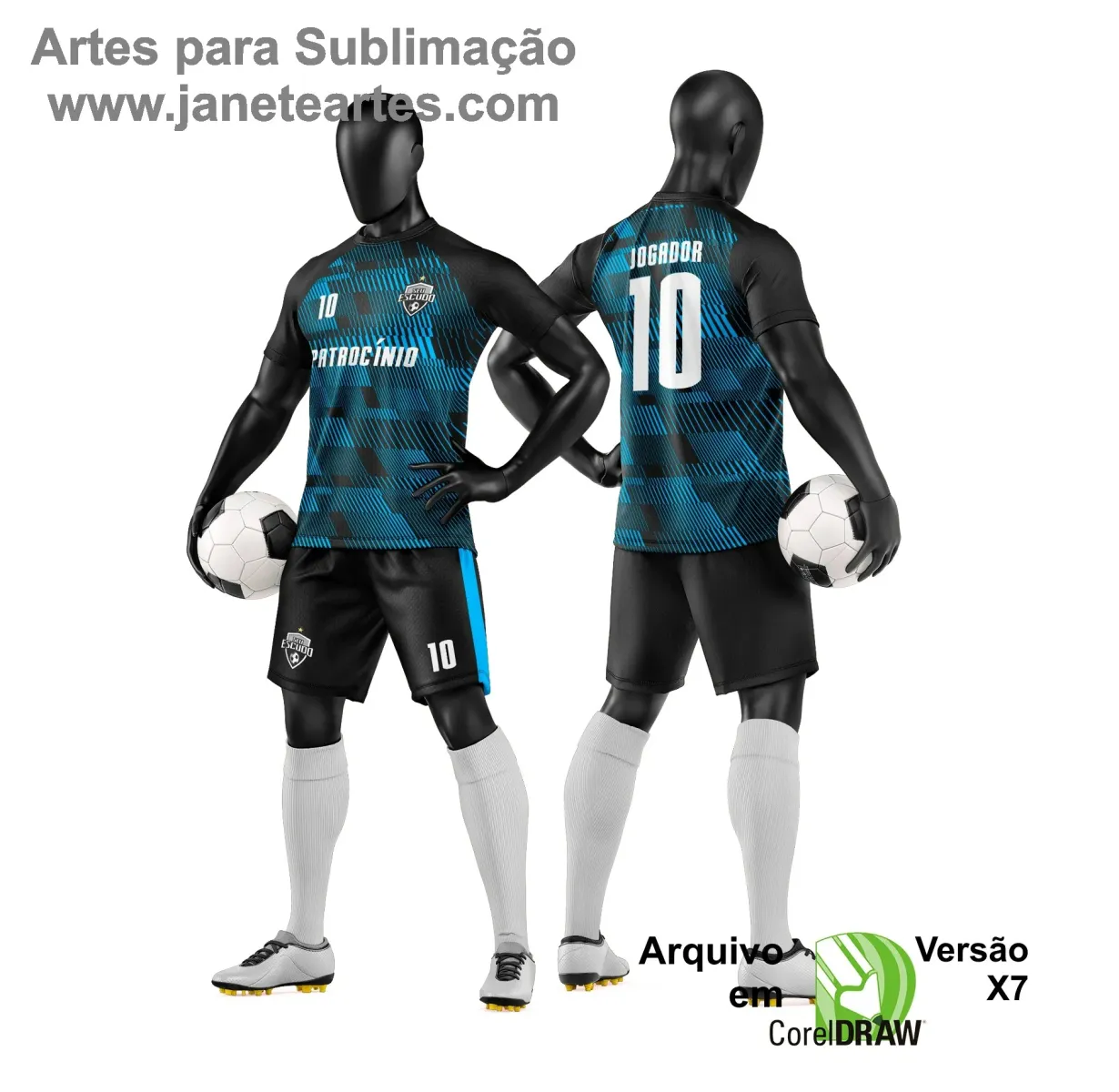 Arte Vetor para Camiseta e Short de Time Amador Arte Vetor para Camiseta e Short de Time Amador
