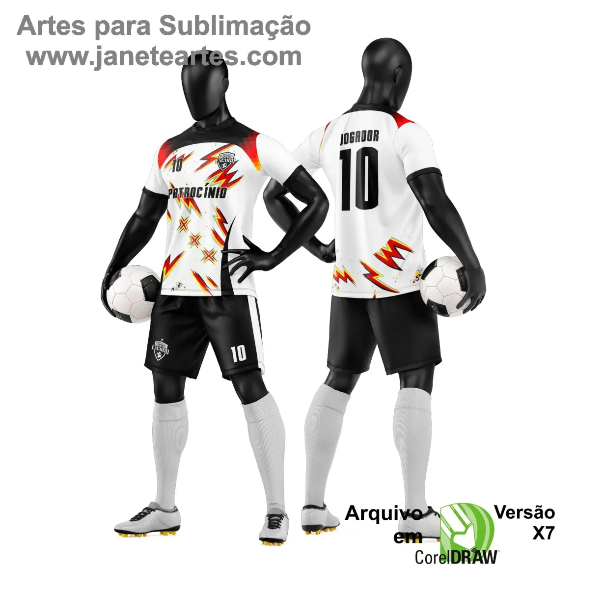 Arte Vetor para Camiseta e Short de Time Amador Arte Vetor para Camiseta e Short de Time Amador