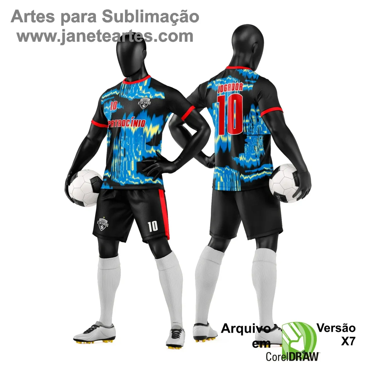 Arte Vetor para Camiseta e Short de Time Amador Arte Vetor para Camiseta e Short de Time Amador