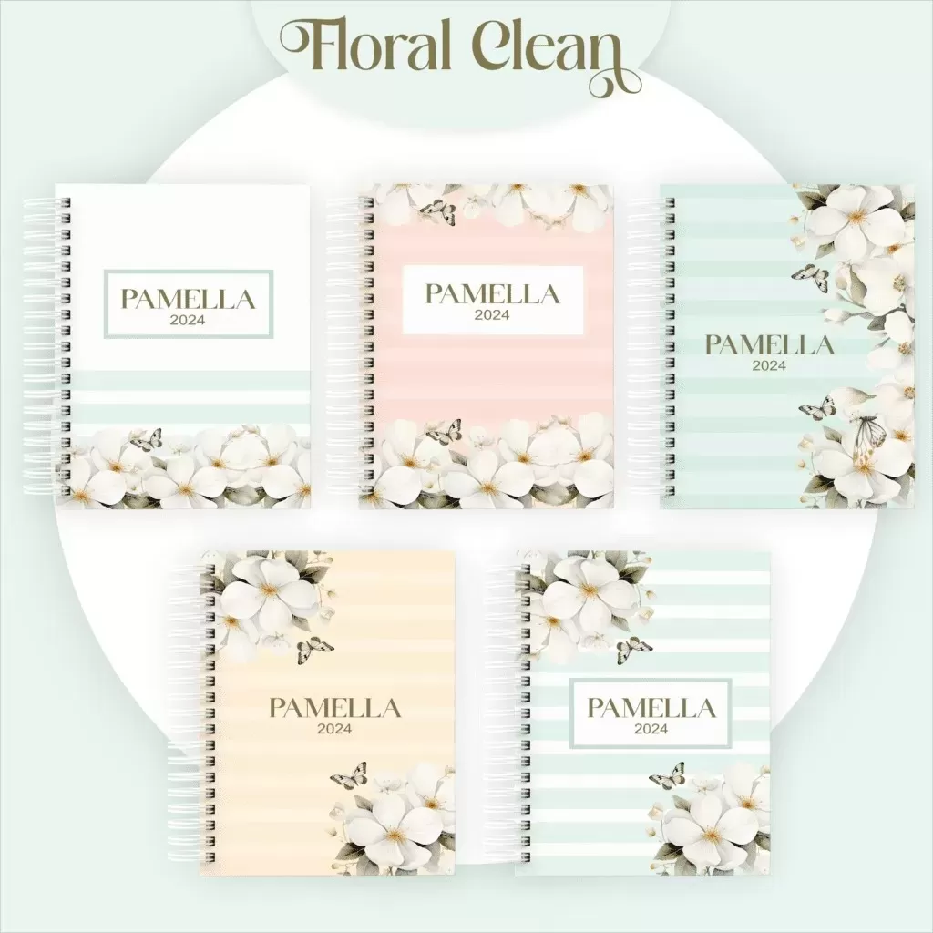 Combo Floral Agendas 2024 (Pamella Vieira)