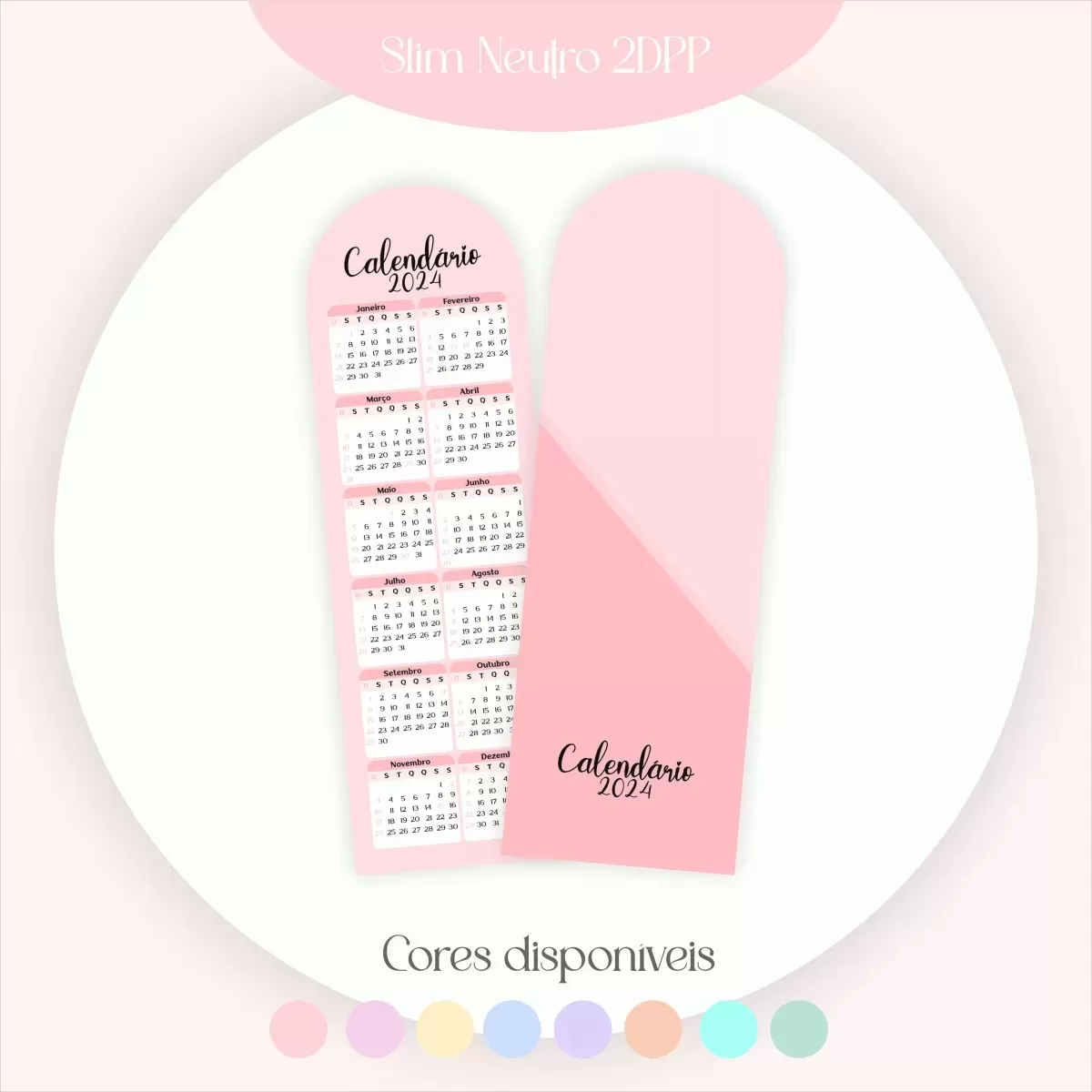 Combo Marca Páginas Calendários (10 Cores) – Pamella Vieira