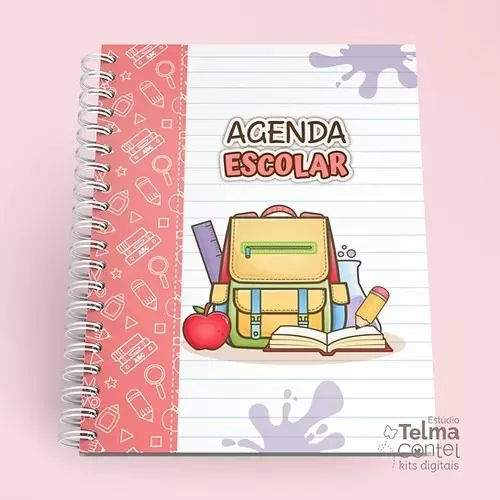 Kit Digital 2024 – Agenda Escolar Não Datada – Volta Às Aulas – Estúdio Telma Contel