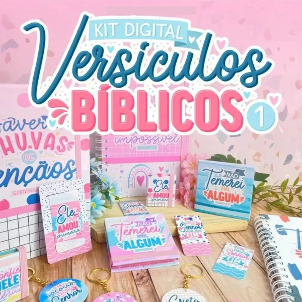 Kit Digital Versículos Bíblicos 1 – Encadernação + Arquivos de Corte – Letterinhas