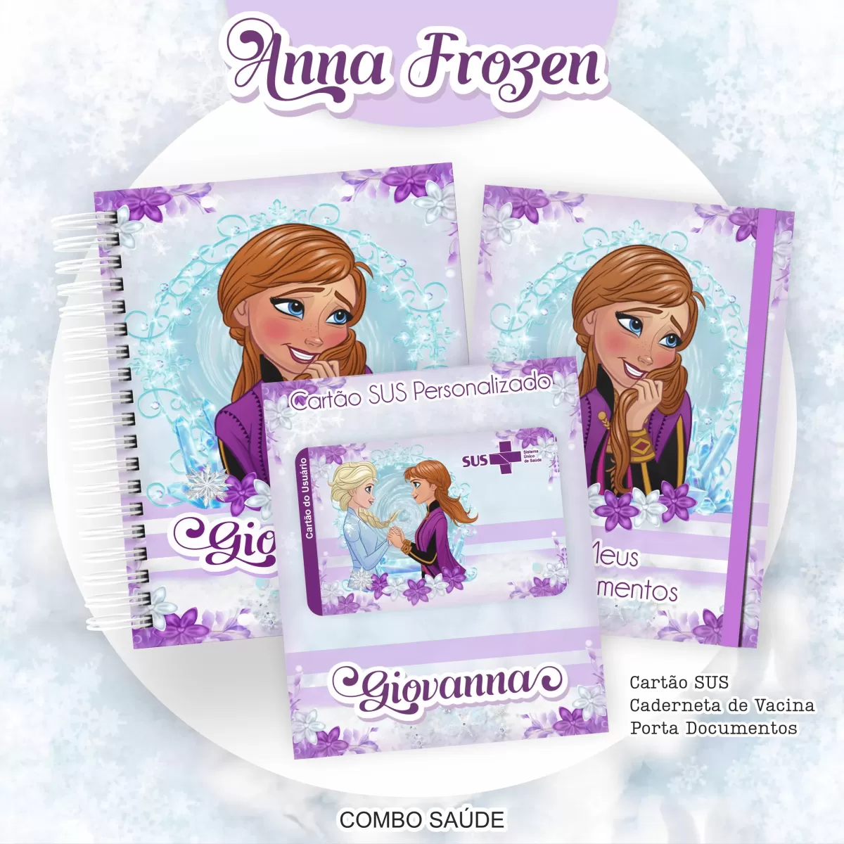 Kit Escolar 2024 Saúde Encadernação – Anna ( Frozen ) – Pamella Vieira