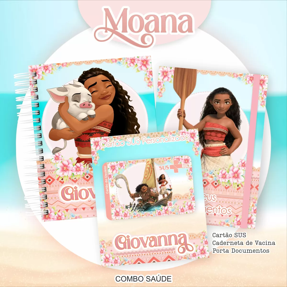 Kit Escolar 2024 Saúde Encadernação – MOANA – Pamella Vieira