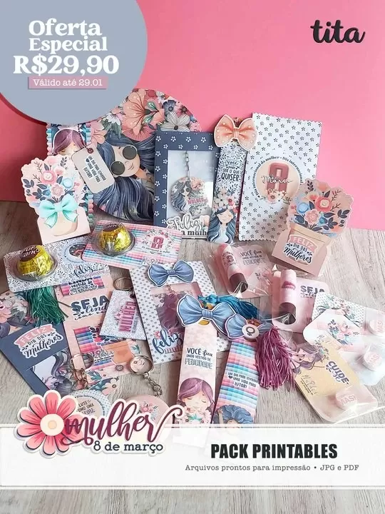 Pack Printables – Dia Da Mulher – Tita Estúdio