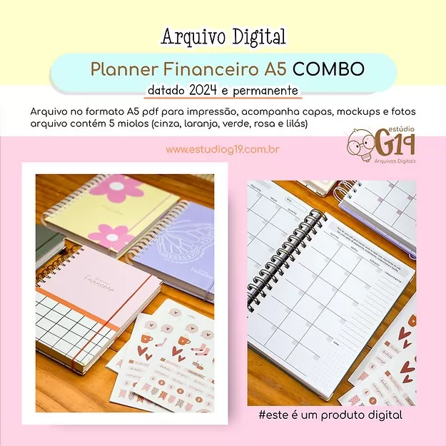 Planner Financeiro Neutro – COMBO (Estudio G19)