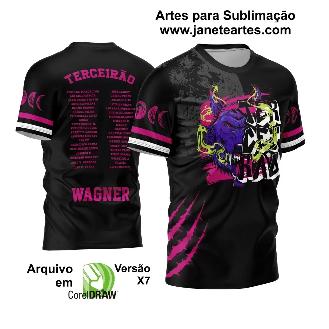 Template Camisa Terceirão 2024 Lobo Garras e Luas