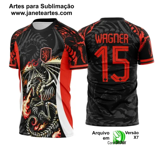 Camiseta Interclasse Dragão Fogo 2025 – Vetor Pronto Camiseta Interclasse Dragão Fogo 2025 – Vetor Pronto