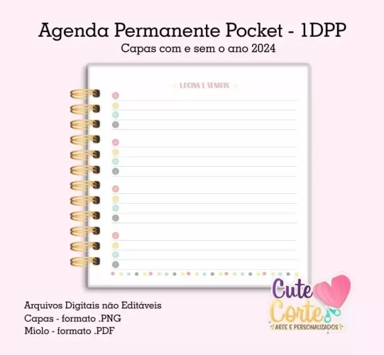 Agenda Pocket Escolar 1DPP/2024 + Permanente