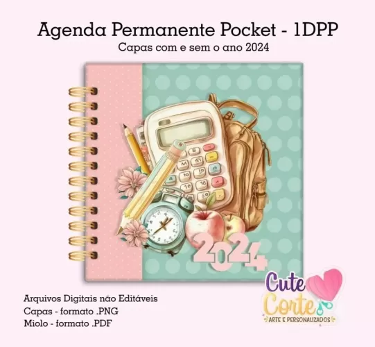 Agenda Pocket Escolar 1DPP/2024 + Permanente