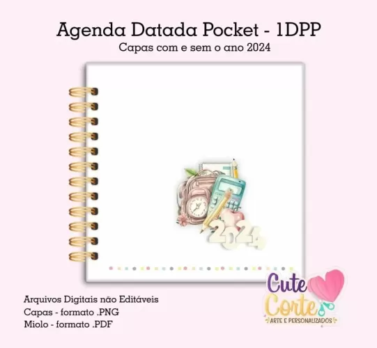 Agenda Pocket Escolar 1DPP/2024 + Permanente