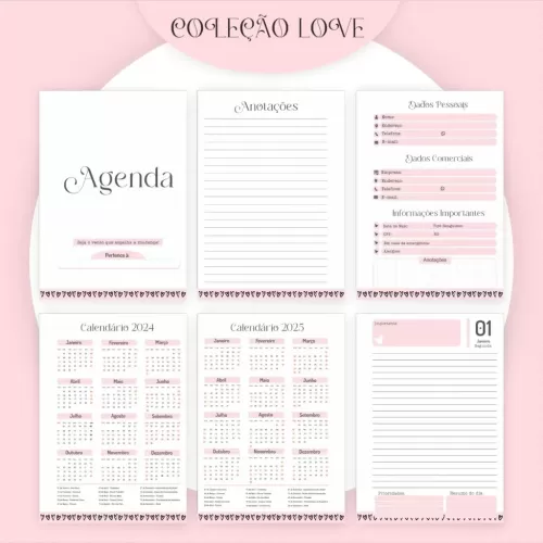 Agendas Love  2024 – (Pamella Vieira)