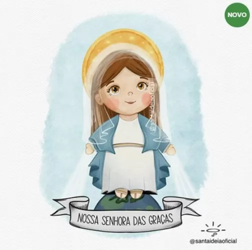 Aquarela Digital – Nossa Senhora Das Graças – Santa Ideia