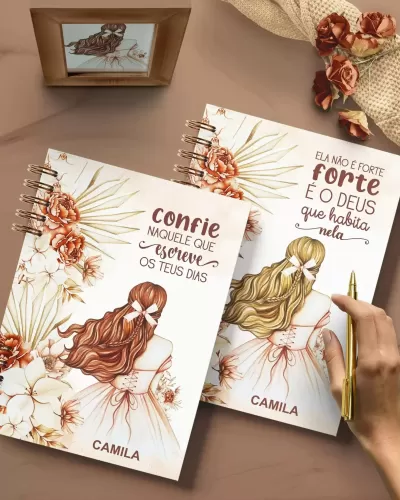 Arquivo Cadernos Coleção Floral Boho Miolo Pautado Versículos – Bicho Papel