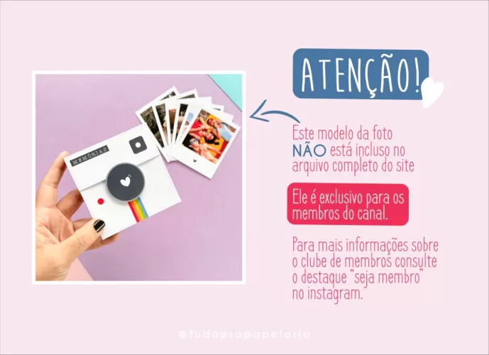 Arquivo De Corte – Porta Foto Polaroid – Tudo Pra Papelaria