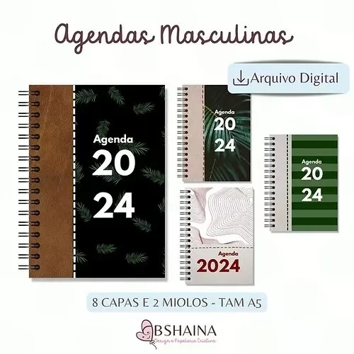 Arquivo Digital – Agendas Masculinas | Miolo Digital – Bia Shaina Design