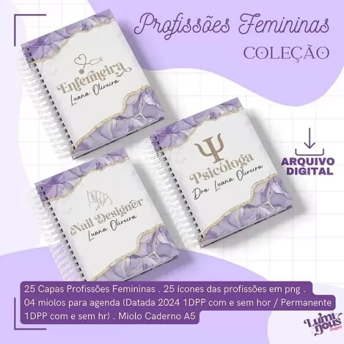 Arquivo Digital Coleção 03 – Profissões Femininas – Luminous Paper