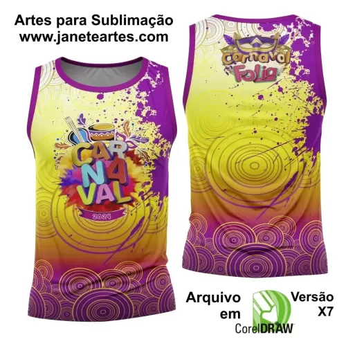 Arte Camisa Bloco Abadá Sublimação Carnaval 2024 - Modelo 01
