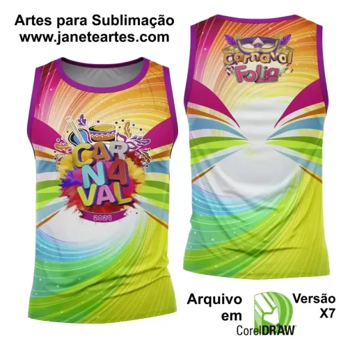 Arte Camisa Bloco Abadá Sublimação Carnaval 2024 - Modelo 04