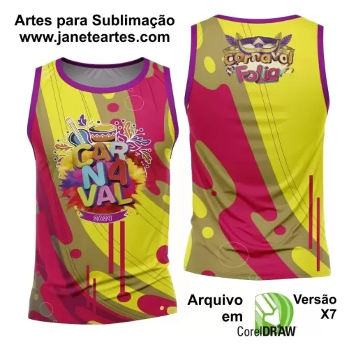 Arte Camisa Bloco Abadá Sublimação Carnaval 2024 - Modelo 103