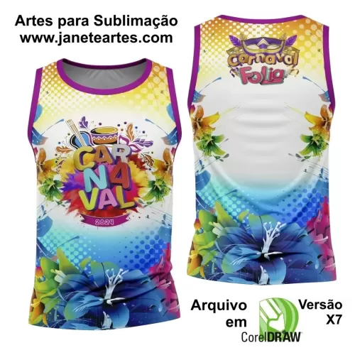 Arte Camisa Bloco Abadá Sublimação Carnaval 2024 - Modelo 11