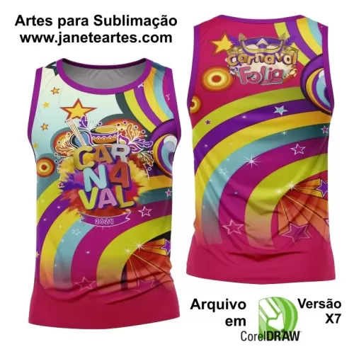 Arte Camisa Bloco Abadá Sublimação Carnaval 2024 - Modelo 115