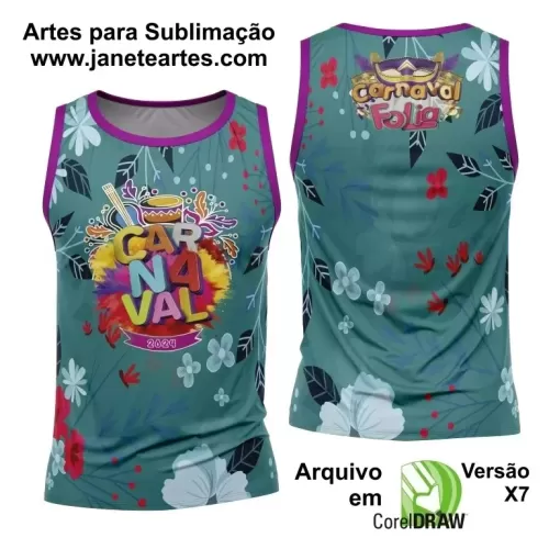 Arte Camisa Bloco Abadá Sublimação Carnaval 2024 - Modelo 122