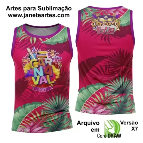 Arte Camisa Bloco Abadá Sublimação Carnaval 2024 - Modelo 124