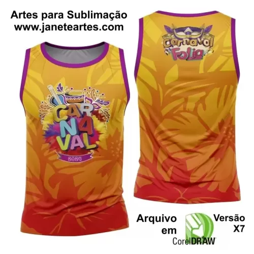 Arte Camisa Bloco Abadá Sublimação Carnaval 2024 - Modelo 139