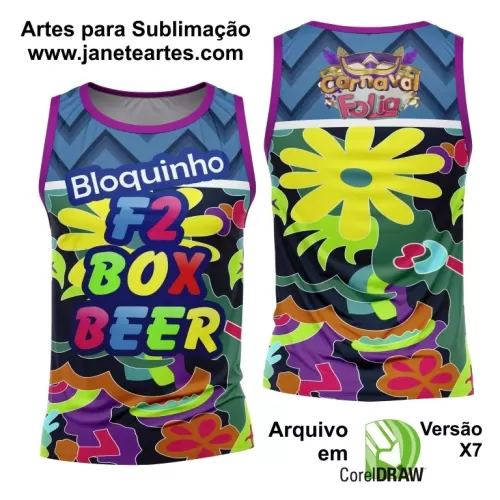Arte Camisa Bloco Abadá Sublimação Carnaval 2024 - Modelo 140